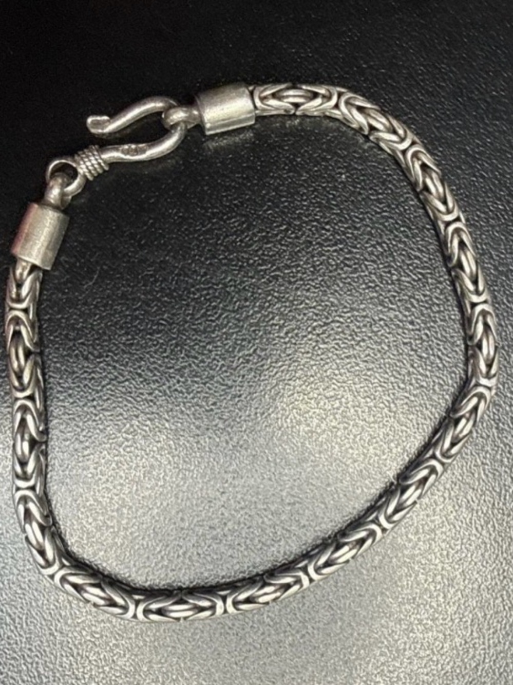 Sterling-Style Silver Braided Link Bracelet for Women